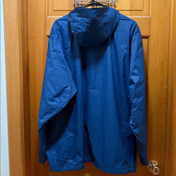 Columbia Omni-Tech Navy Waterproof Hooded Rain Jacket Size 1X - Picture 2 of 5